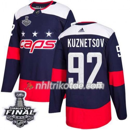 Washington Capitals Trikot Evgeny Kuznetsov 92 2018 Stanley Cup Final Patch Adidas Stadium Series Authentic - Herren